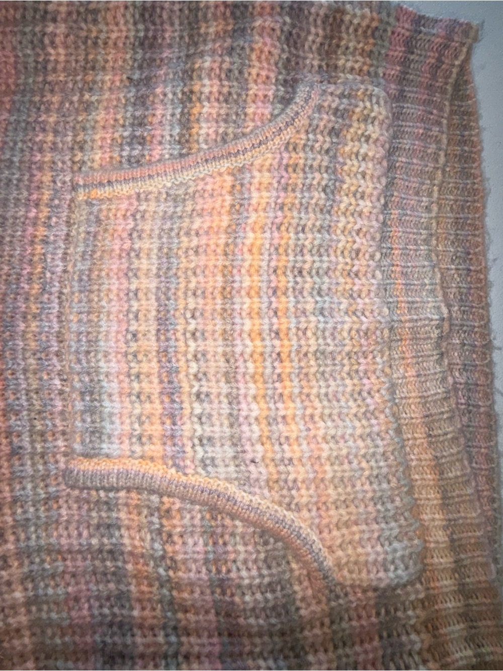 Aerie Space Dye Oversized Hooded Sweater Size Small Wool Blend Cozy Knit pastel - Picture 11 of 11